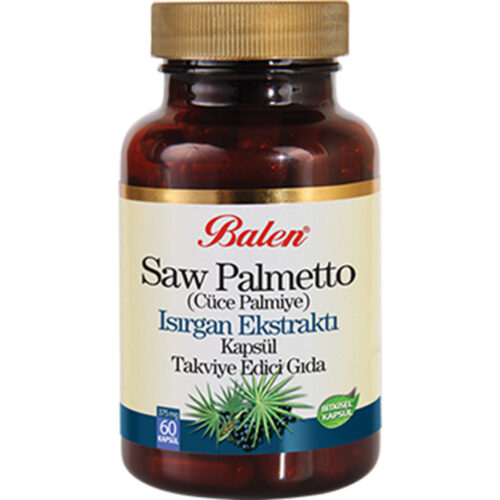 Balen Saw Palmetto (Cüce Palmiye), Isırgan Ekstraktı Kapsül 375MG* 60 KAPSÜL
